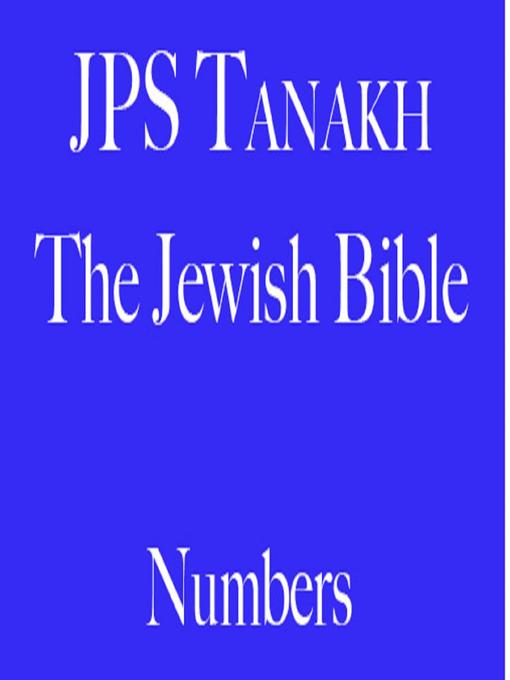 Title details for Numbers by The Jewish Publication Society - Wait list